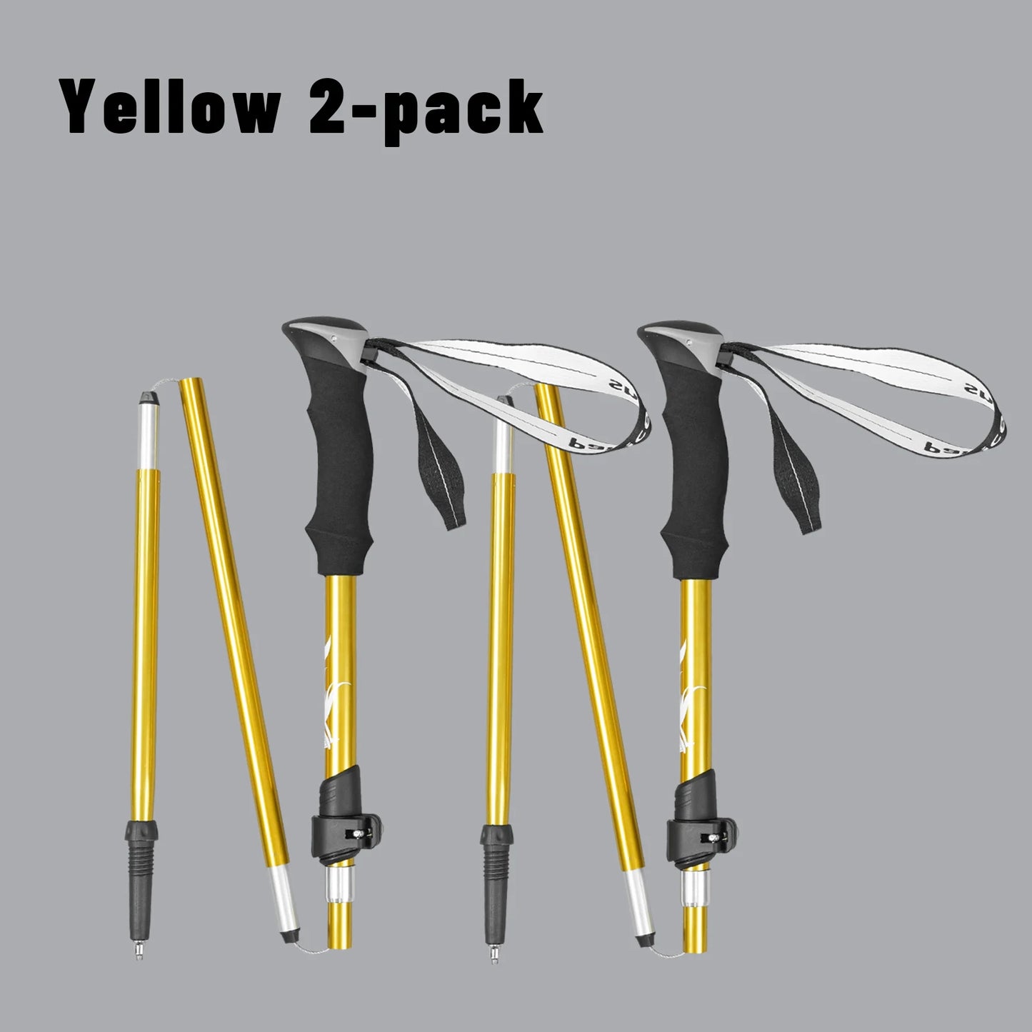 2pcs Hiking/Trekking Poles – Collapsible, Ultralight Folding Walking Sticks | For Men, Women & Seniors - Cast And Catch