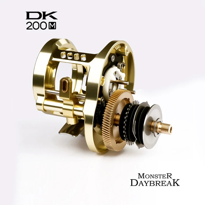 Umi Cast Drum Reel – DK150/DK20 | 7.5:1 Gear Ratio | 7/15kg Drag | Baitcasting | 12+1BB | Aluminum Alloy Handle - Cast And Catch