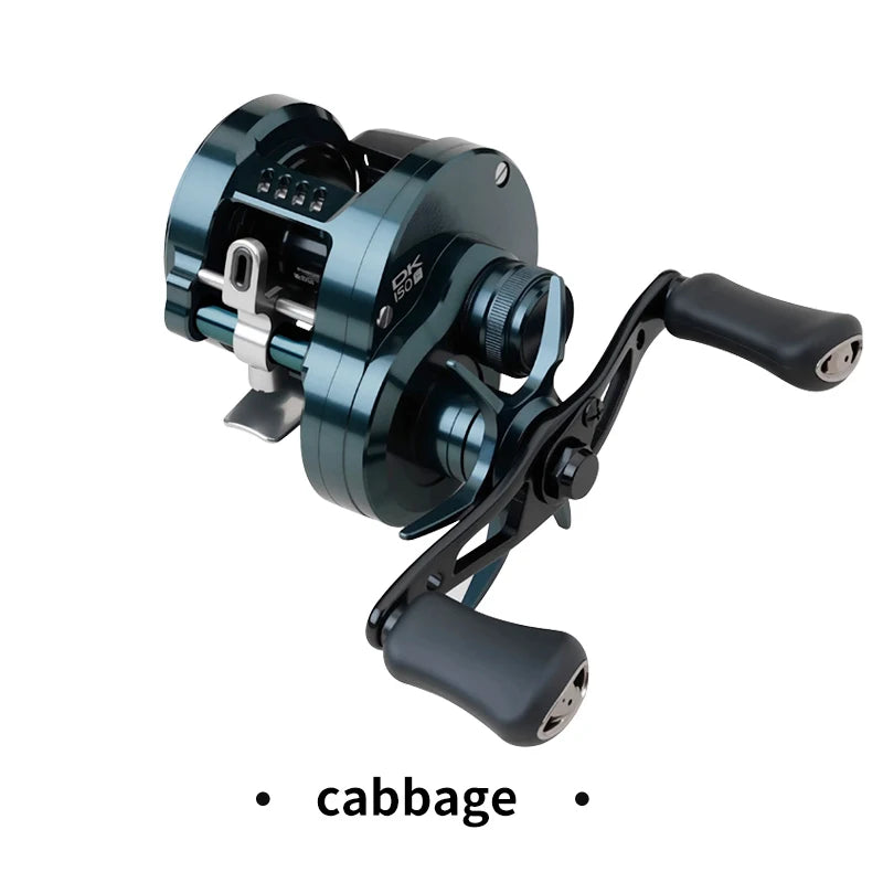 Umi Cast Drum Reel – DK150/DK20 | 7.5:1 Gear Ratio | 7/15kg Drag | Baitcasting | 12+1BB | Aluminum Alloy Handle - Cast And Catch