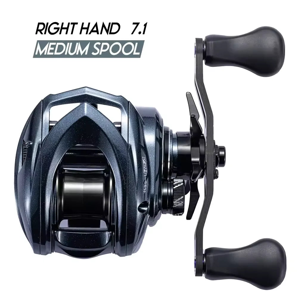CYLIUS ASHMOON Alloy Baitcasting Reel – 8.1:1 High Gear Ratio | Max Drag 6kg | Long Handle | BFS / All-Purpose / Sea Fishing - Cast And Catch