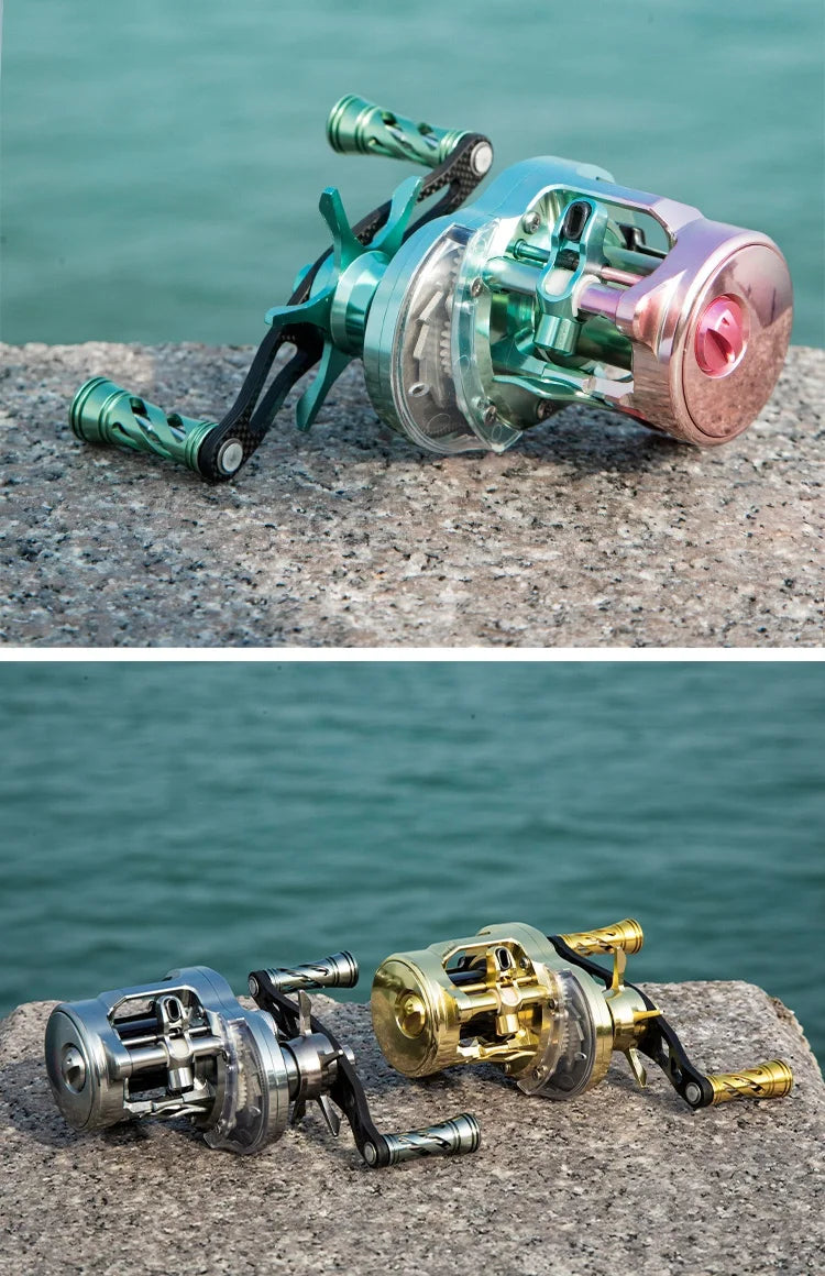Korkmas Drum S100 – All-Metal Micro/Universal Reel | Long-Distance Casting | For Siniperca/Chuatsi - Cast And Catch