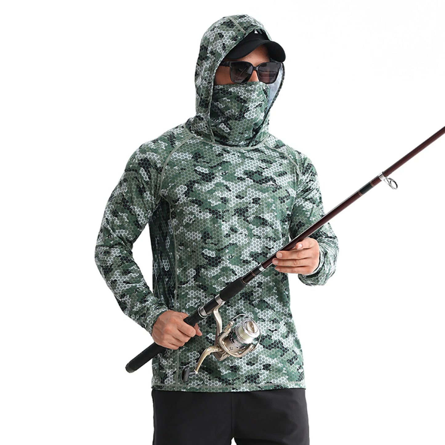 UPF50+ Fishing Shirt – Light, Thin & Breathable Hooded Rash Guard | Quick-Dry Fishing Apparel - Cast And Catch