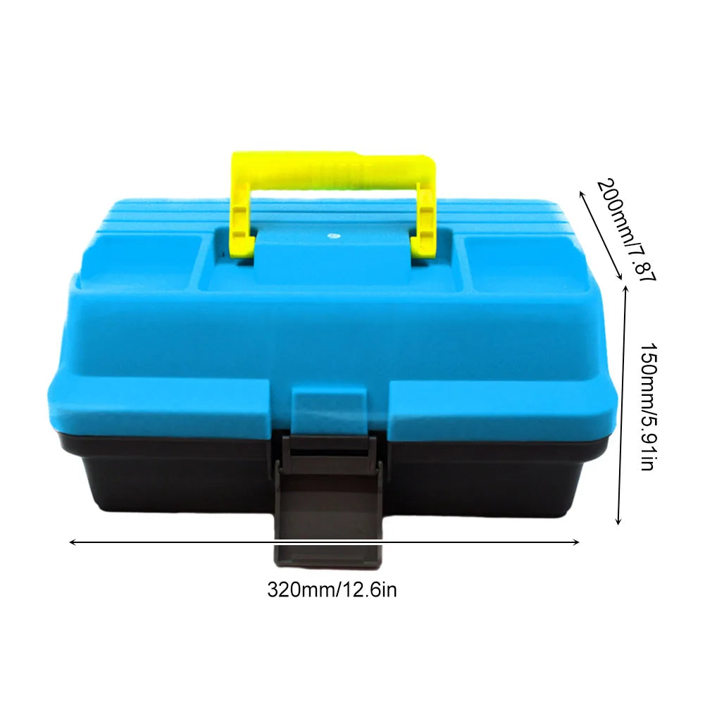 3-Layer Folding Fishing Tackle Box – Multipurpose Storage with Handle | Fish Hook & Lure Organizer - Cast And Catch