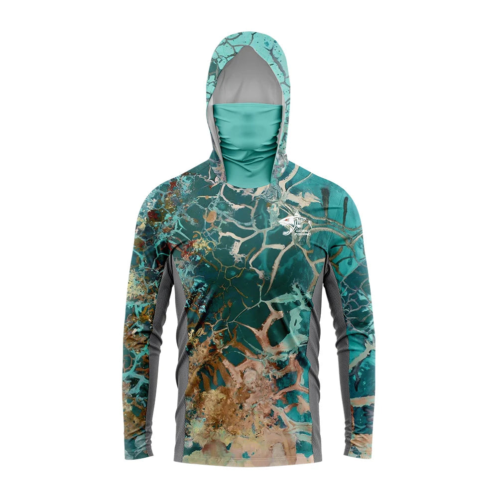 Men’s Outdoor Fishing Shirt – Long Sleeve Hooded Coat | UV Protection, Sunscreen & Anti-Mosquito | Breathable, Quick-Dry, Lightweight - Cast And Catch