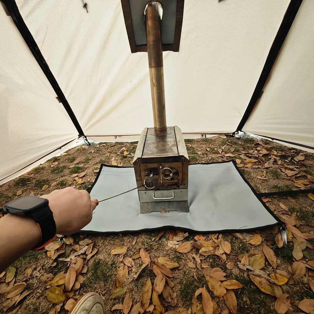 Fireproof Hot Tent – 2 Person Waterproof Dome | Stove Jack & Snow Skirt | Camping, Hiking, Hunting | 4-Season Winter Use - Cast And Catch