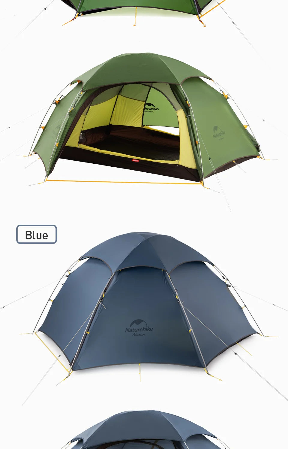 Naturehike Cloud Peak 2 Tent – Ultralight, Waterproof | 4-Season Backpacking & Camping Tent for 2-3 People | T-Zipper - Cast And Catch