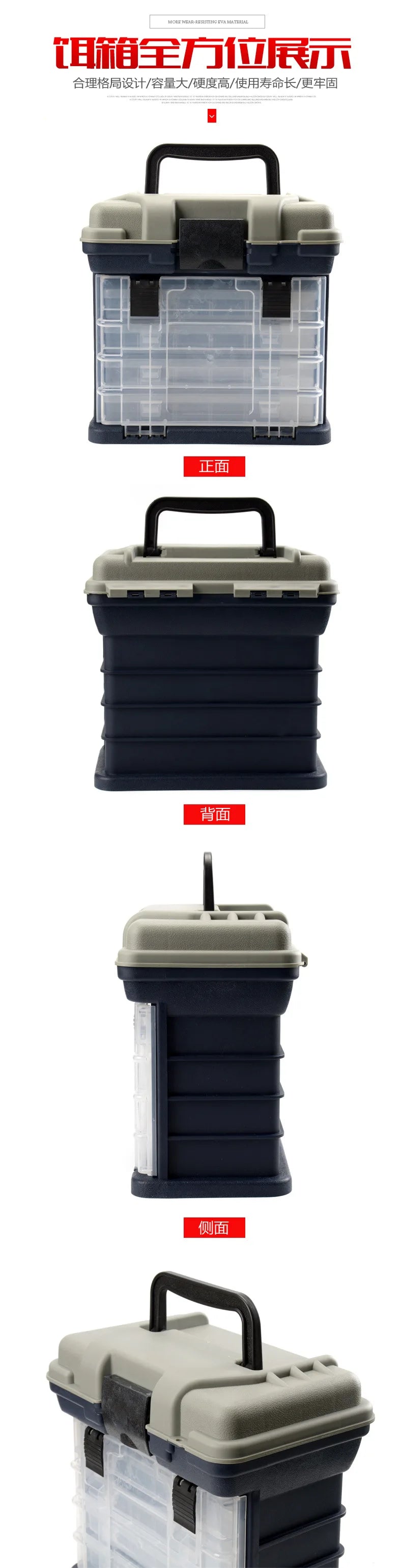4-Layer Portable Fishing Tackle Box – Large Capacity | High-Strength Lure & Tool Storage with Handle - Cast And Catch