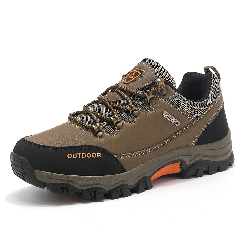 Men’s Waterproof Hiking Shoes – Low-Top Leather Boots | Outdoor Trekking, Walking & Trail Running Sneakers - Cast And Catch