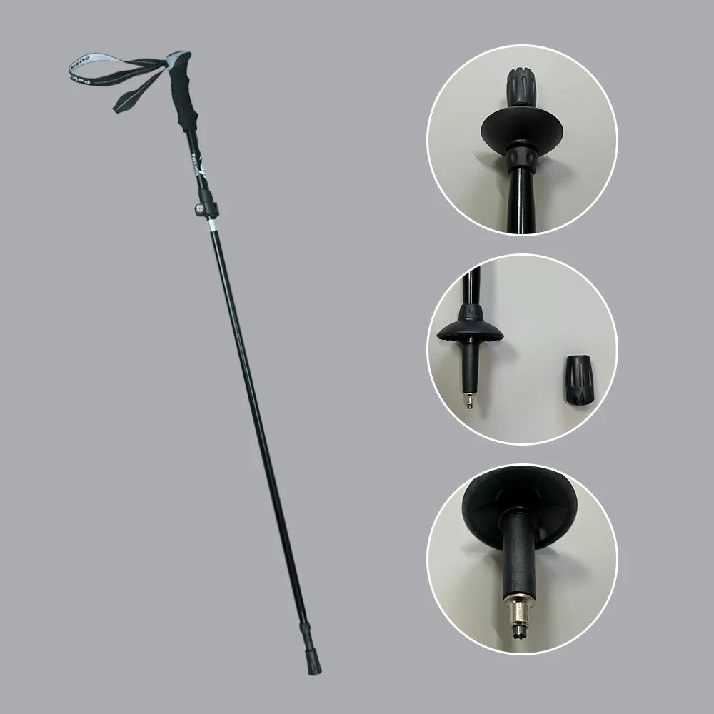 2pcs Hiking/Trekking Poles – Collapsible, Ultralight Folding Walking Sticks | For Men, Women & Seniors - Cast And Catch