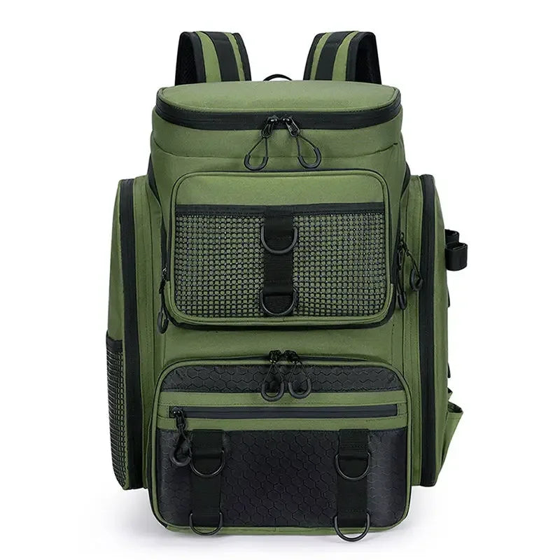 New Fishing Backpack – 50L Chest Bag with Rod Holders | Tackle & Lure Organizer | Outdoor Camping & Hiking Large Backpack - Cast And Catch