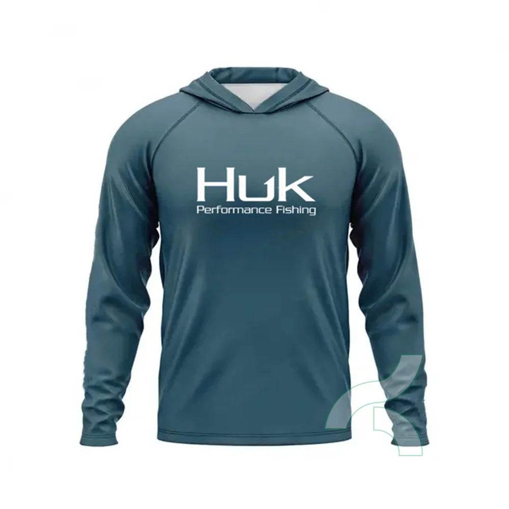 HUK Fishing Hooded Shirt – UPF50+ | Long Sleeve | Breathable & Quick-Dry | Sun Protection Fishing Apparel - Cast And Catch