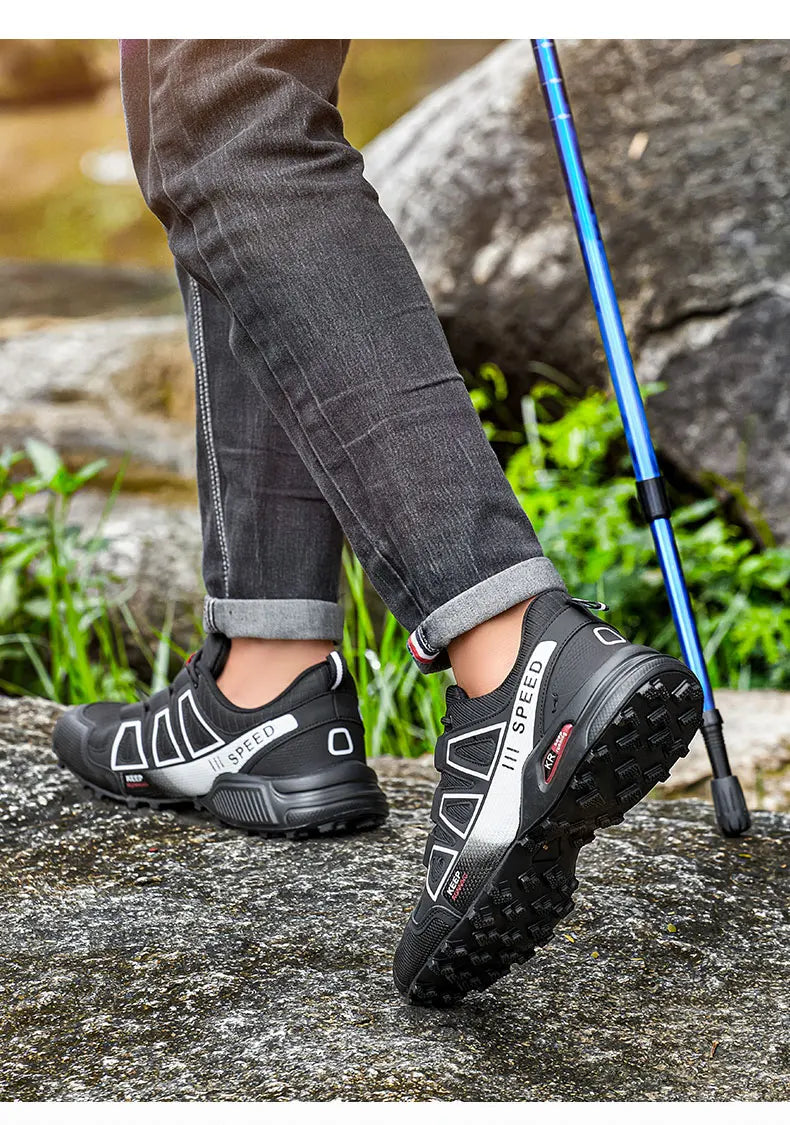 Men’s Hiking Shoes – Outdoor Rubber Sole | Non-Slip, Lightweight & Comfortable | Tactical Training & Travel Sports Shoes - Cast And Catch