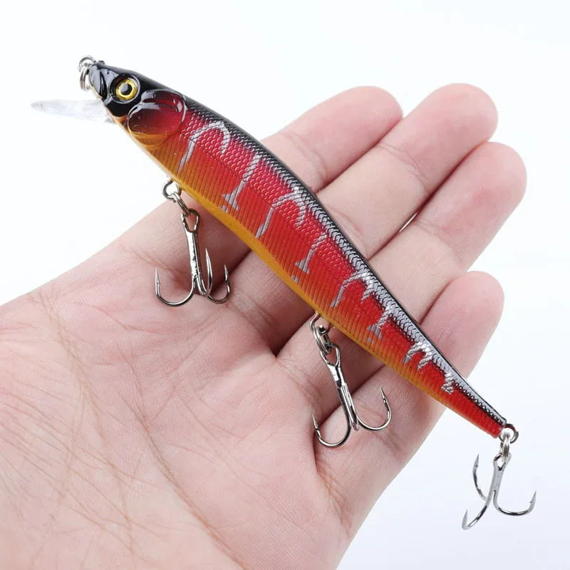 Fishing Lure – 11.5cm, 14g | Artificial Bionic Swing Hard Bait | 3D Eyes & Hooks | Carp, Bass & Pike | 5/10pcs - Cast And Catch