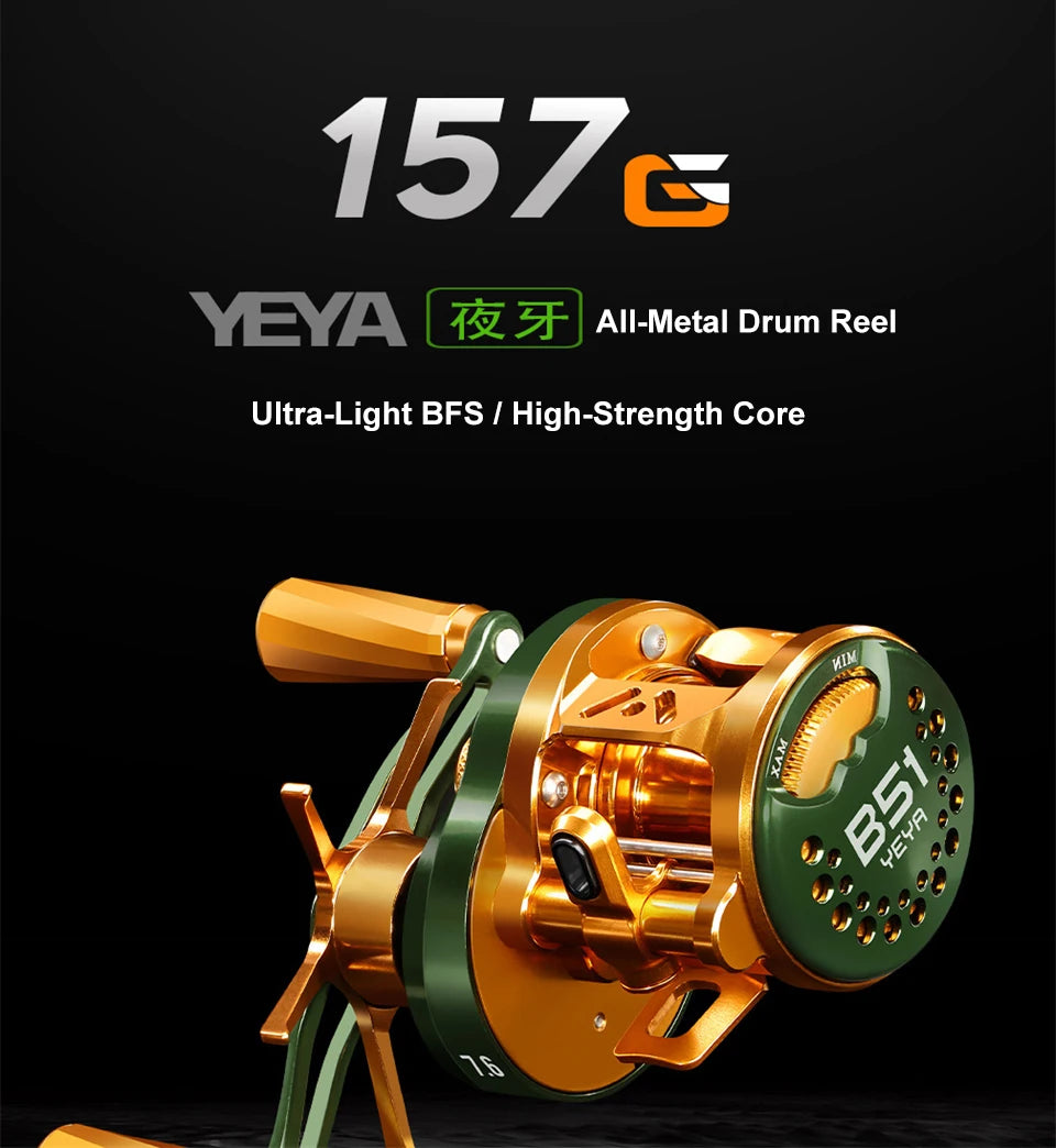 (LEFT-HANDED ONLY) Micro Baitcasting Reel – CNC Aluminum | 157g | 4kg Drag | 12+1 Bearings | 4.8g Spool | Ultralight & Saltwater-Proof BFS - Cast And Catch