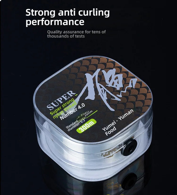 300M Nylon Fishing Line – 0.4–1.0mm | High Strength & Abrasion-Resistant | Clear/Invisible | Freshwater & Saltwater - Cast And Catch