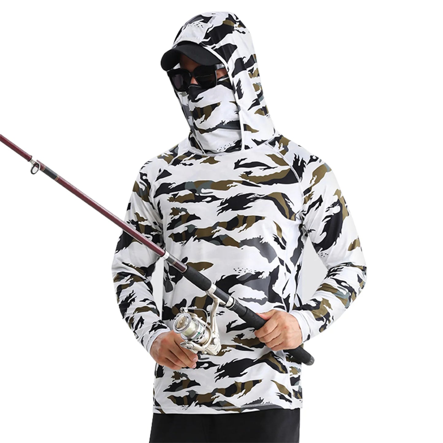 UPF50+ Fishing Shirt – Light, Thin & Breathable Hooded Rash Guard | Quick-Dry Fishing Apparel - Cast And Catch