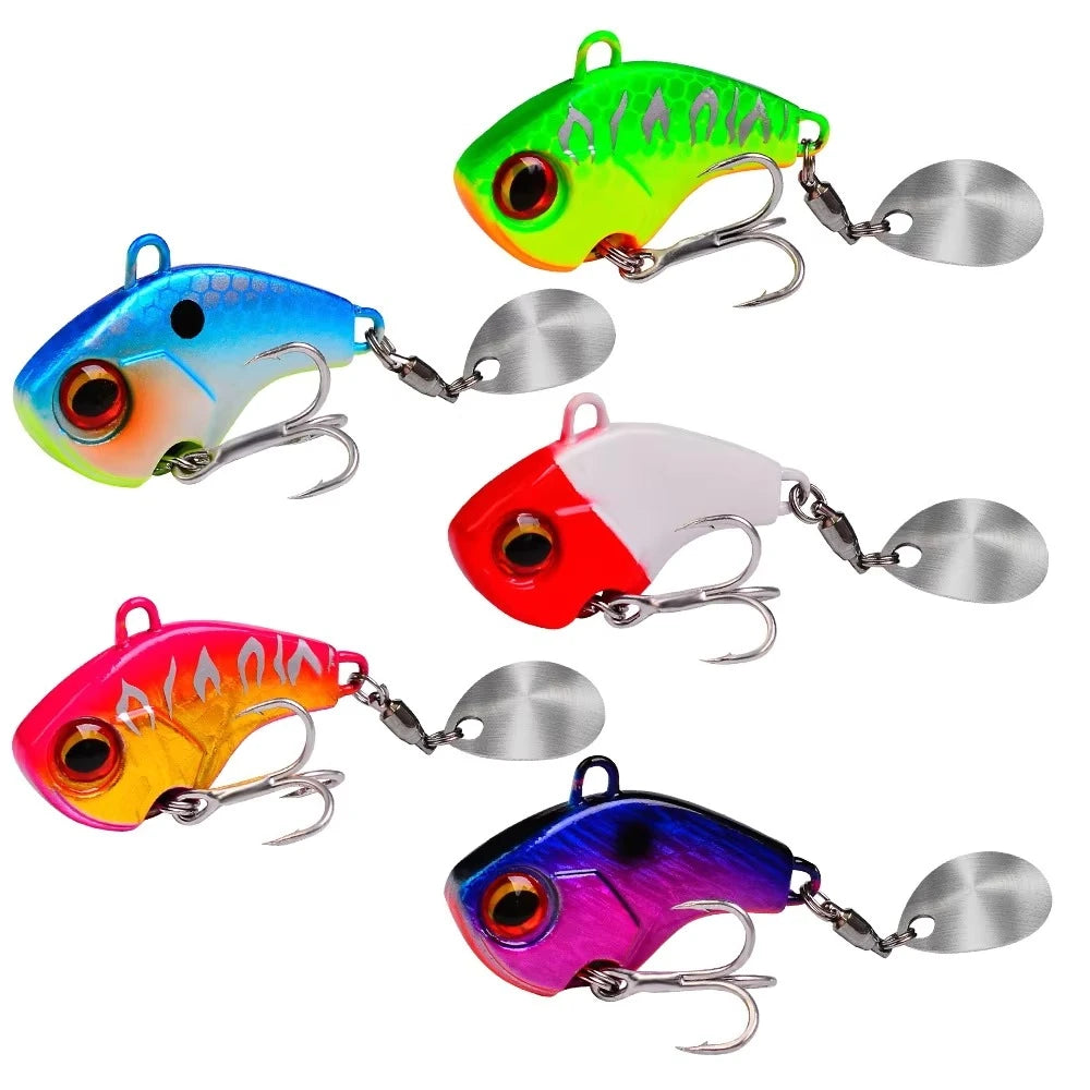 Rotating Metal VIB Lure – 6g, 15g, 28g | Vibration/Spinner/Spoon | Hard Bait | Winter Fishing | Artificial - Cast And Catch