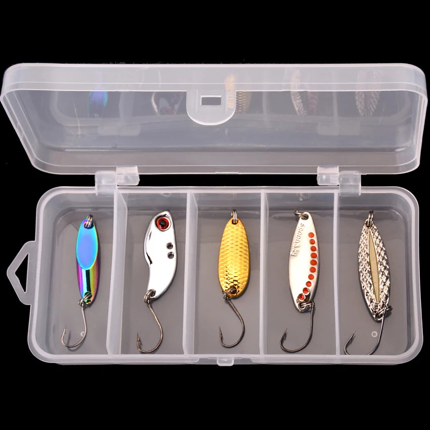 5pcs Wobbler Lure Set – 3/10/15g | Metal VIB | Sinking Hard Lures | Sea Fishing Artificial Bait - Cast And Catch