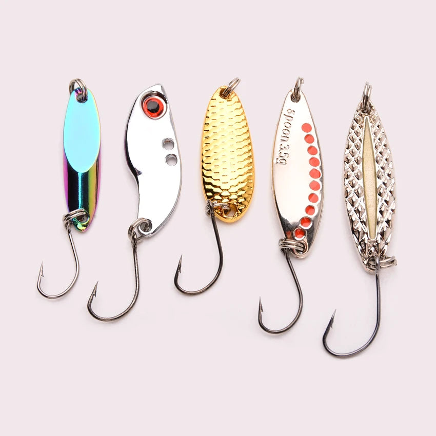 5pcs Wobbler Lure Set – 3/10/15g | Metal VIB | Sinking Hard Lures | Sea Fishing Artificial Bait - Cast And Catch
