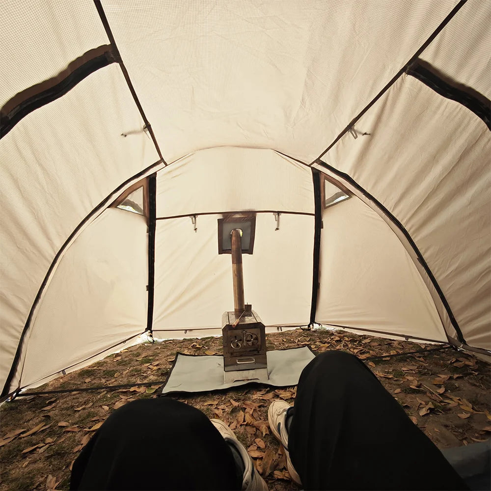 Fireproof Hot Tent – 2 Person Waterproof Dome | Stove Jack & Snow Skirt | Camping, Hiking, Hunting | 4-Season Winter Use - Cast And Catch