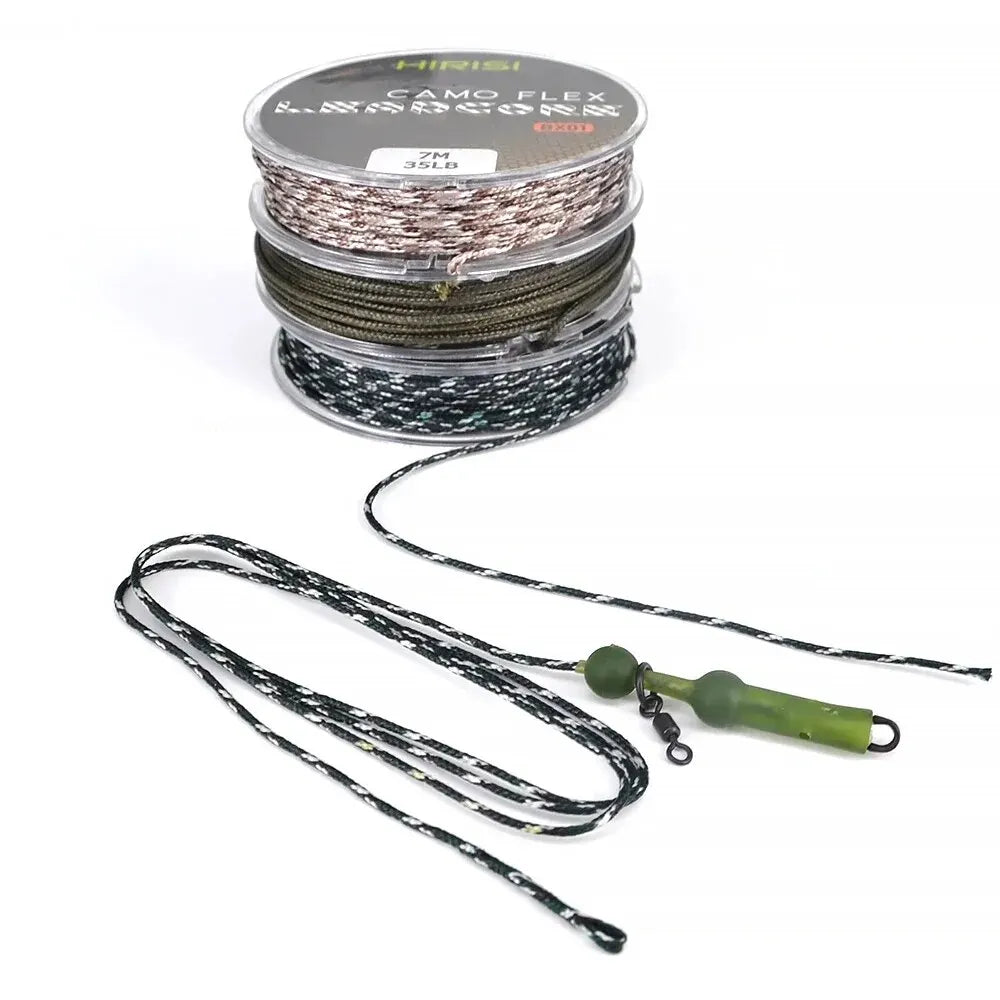 35lb Leadcore Carp Fishing Line – 7m | 3-Color Braided | For Hair Rigs & Carp Tackle - Cast And Catch