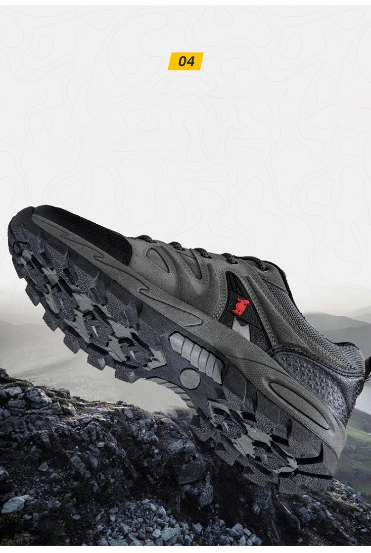 Men’s Hiking Shoes – Lightweight, Non-Slip & Waterproof | Comfy Mountain Climbing Sneakers | Wear-Resistant & Sporty - Cast And Catch