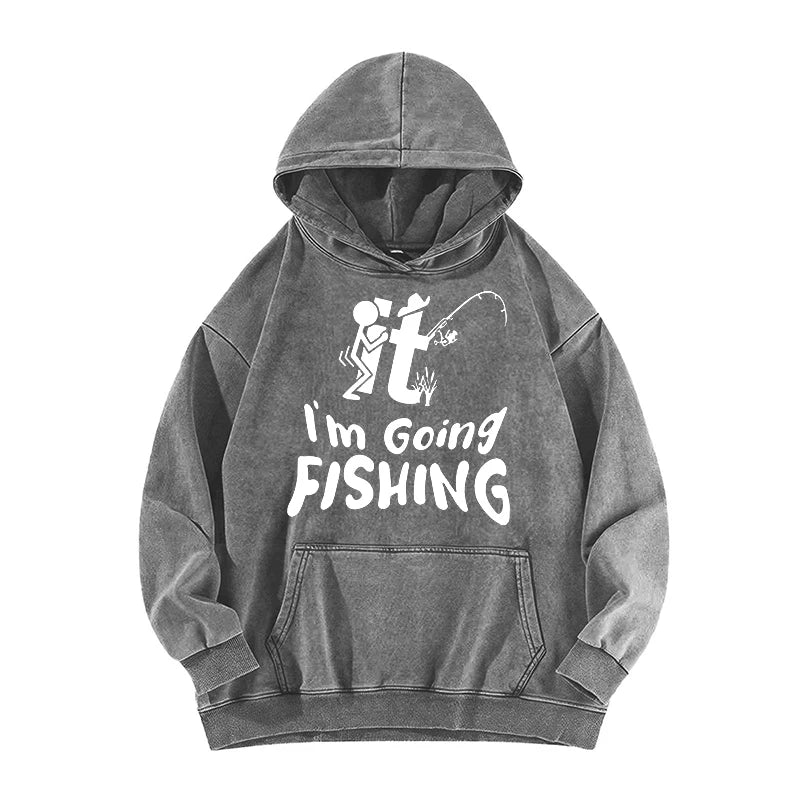 Men’s “I’m Going Fishing” Graphic Sweatshirt – Funny Gift for Anglers | Fall Long Sleeve Pullover | Fishing Life Apparel - Cast And Catch