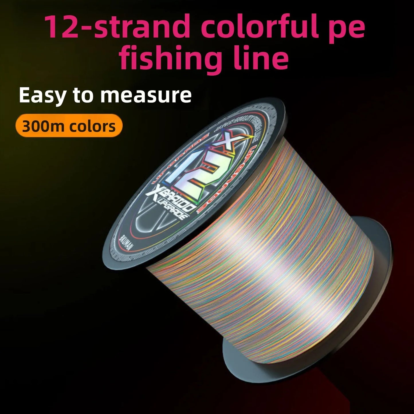 300/500m 12-Color PE Fishing Line – Main/Sub Line | Sea Rod Use | Super Strong Pull - Cast And Catch