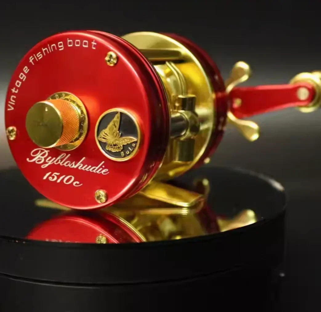 AIOUSHI BH300 Blusi Trout Reel – Right-Hand | 2kg Brake Power | Magnetic Brake | Retro Base Version - Cast And Catch