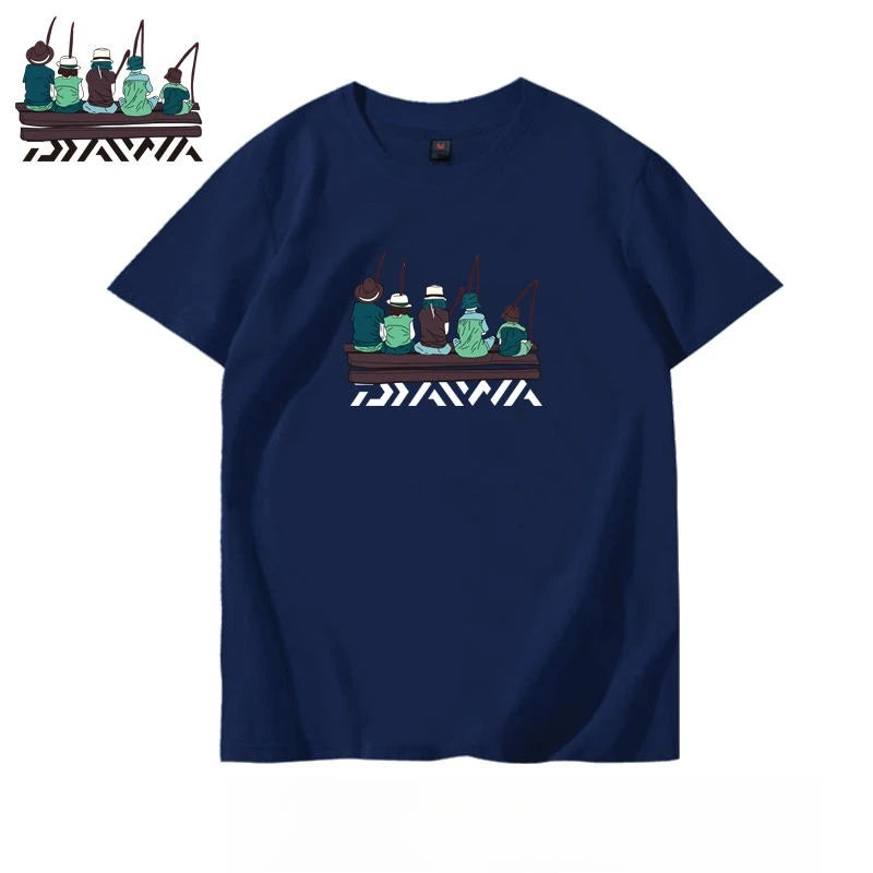 Men’s Outdoor Fishing T-Shirt – Short Sleeve Cotton | Loose Fit | Summer Sea Fishing & Casual Wear - Cast And Catch