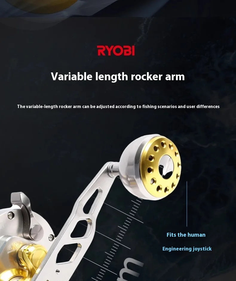 Ryobi/Liyoubi GM500 Dream Boat Reel – Aluminum Body | Iron Plate Slow Shake | Corrosion-Resistant | Sea/Power Fishing - Cast And Catch