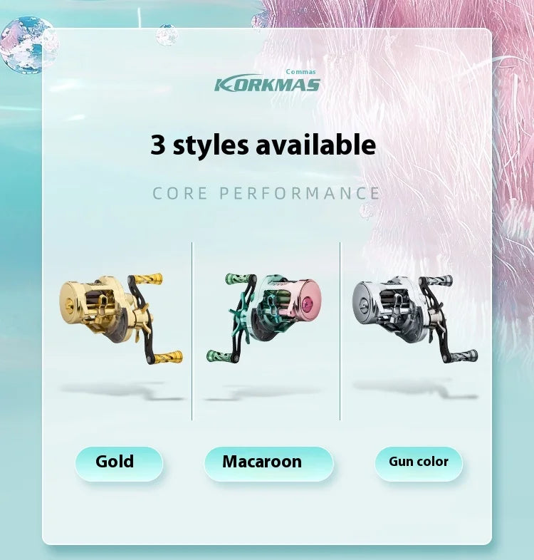 Korkmas Drum S100 – All-Metal Micro/Universal Reel | Long-Distance Casting | For Siniperca/Chuatsi - Cast And Catch