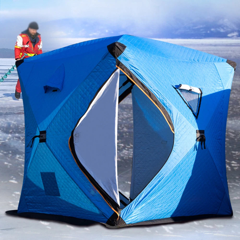 Easy Set-Up Winter Ice Fishing Tent – Portable Shelter | Waterproof & Windproof | Winter Fishing Equipment - Cast And Catch