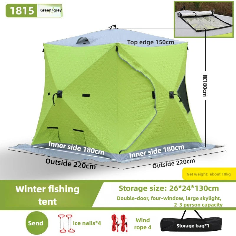 Winter Ice Fishing Tent – Thickened Cotton | Outdoor Camping | Warm, Cold- & Windproof | Winter Fishing Equipment - Cast And Catch