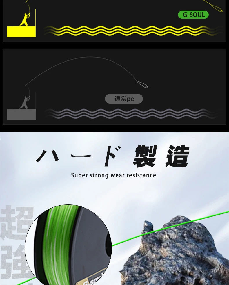 YGK PE G-SOUL X8 Braid Fishing Line – 8-Strand Multifilament | Super Strong | 150/200m | 14–60lb | Made in Japan - Cast And Catch