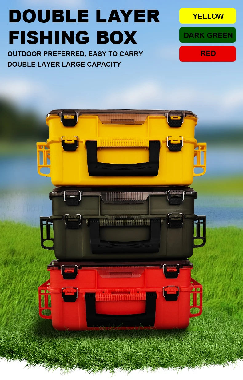ZYZ Fishing Tackle Box – Double-Layer Multifunction Bag | Live Fish Bucket | Light Raft Equipment & Storage Case - Cast And Catch