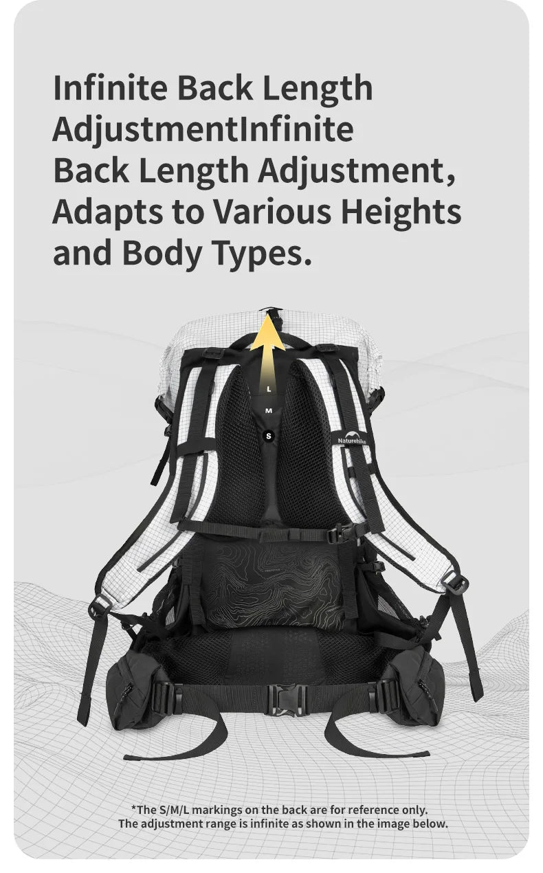 Naturehike 2025 Hiking Backpack – 40L Large Capacity | Ergonomic Design | Waterproof with Raincover | Travel & Trekking Bag - Cast And Catch