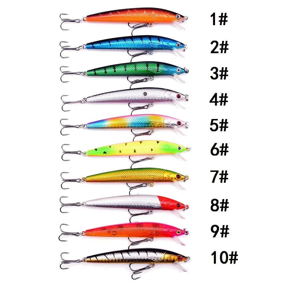 10pcs Mini Fishing Lure Set – Hard Bait Minnow | Floating Swing Crankbait | Bionic/Wobbler Crank Lures | Artificial - Cast And Catch