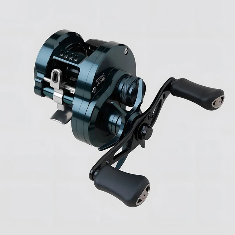 Umi Cast Drum Reel – DK150/DK20 | 7.5:1 Gear Ratio | 7/15kg Drag | Baitcasting | 12+1BB | Aluminum Alloy Handle - Cast And Catch