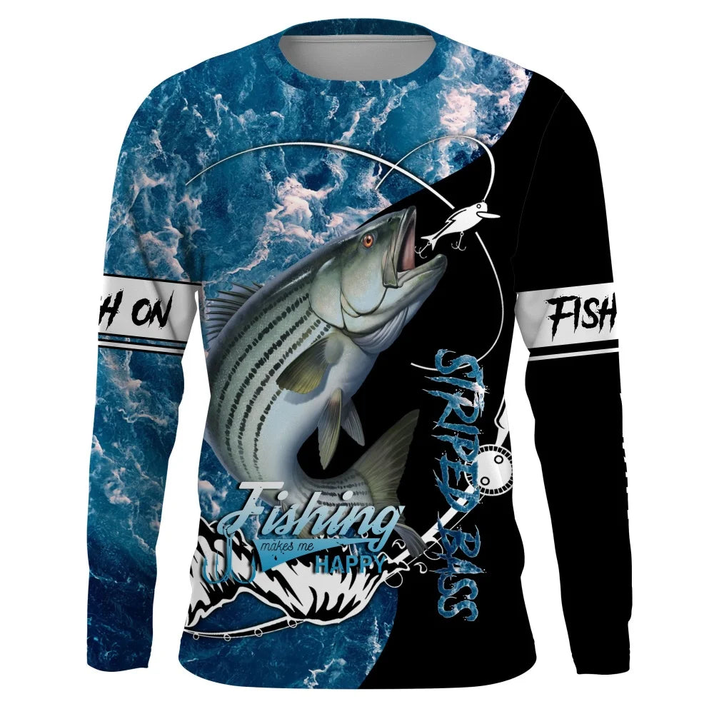 Men’s Long Sleeve Fishing T-Shirt – Autumn Streetwear | Crew Neck Pullover | Casual Outdoor Clothing - Cast And Catch