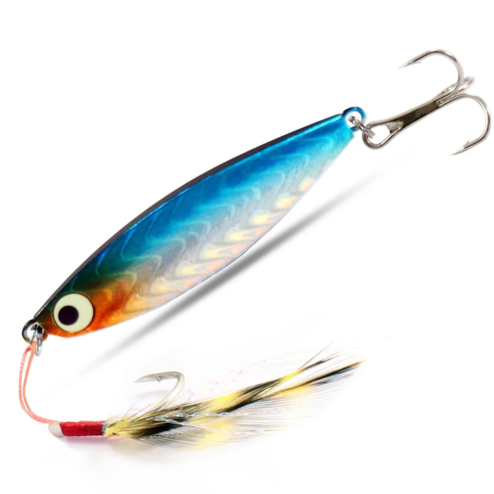 Fishing Lures – Metal Jig/Spinning Spoon | Feather & Carbon Hooks | Hard Artificial Bait | Luminous Eye | Sinking | Bass & General Tackle - Cast And Catch