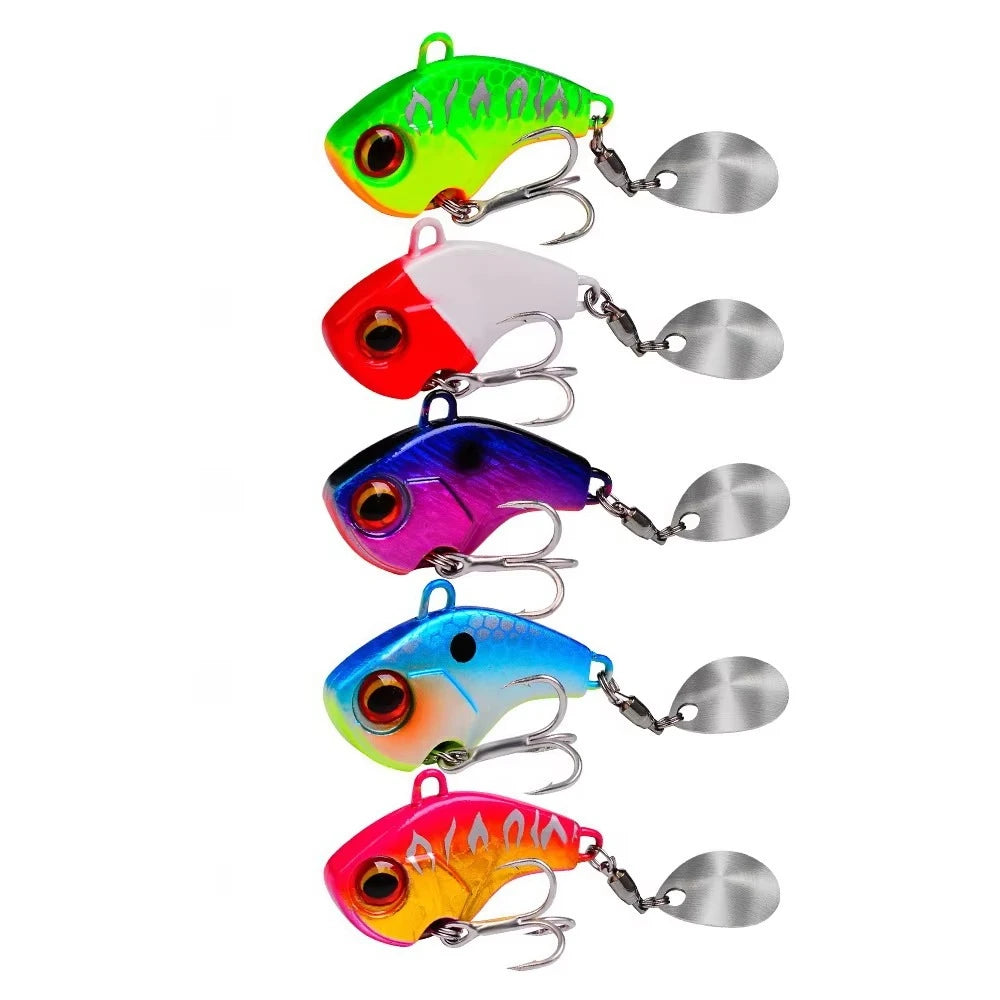 Rotating Metal VIB Lure – 6g, 15g, 28g | Vibration/Spinner/Spoon | Hard Bait | Winter Fishing | Artificial - Cast And Catch