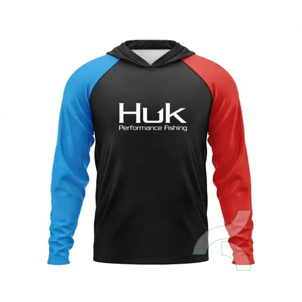 HUK Fishing Hooded Shirt – UPF50+ | Long Sleeve | Breathable & Quick-Dry | Sun Protection Fishing Apparel - Cast And Catch
