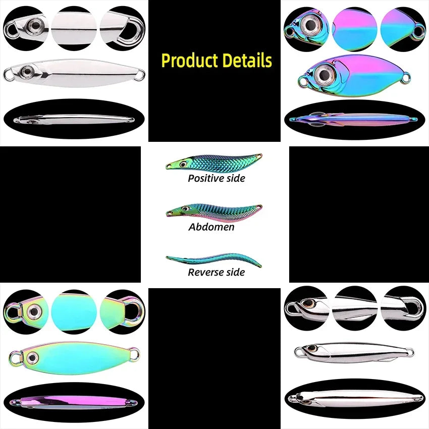 5pcs Wobbler Lure Set – 3/10/15g | Metal VIB | Sinking Hard Lures | Sea Fishing Artificial Bait - Cast And Catch