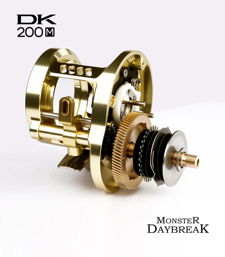 Umi Cast Drum Reel – DK150/DK20 | 7.5:1 Gear Ratio | 7/15kg Drag | Baitcasting | 12+1BB | Aluminum Alloy Handle - Cast And Catch