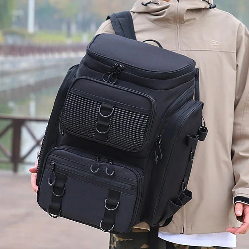 New Fishing Backpack – 50L Chest Bag with Rod Holders | Tackle & Lure Organizer | Outdoor Camping & Hiking Large Backpack - Cast And Catch