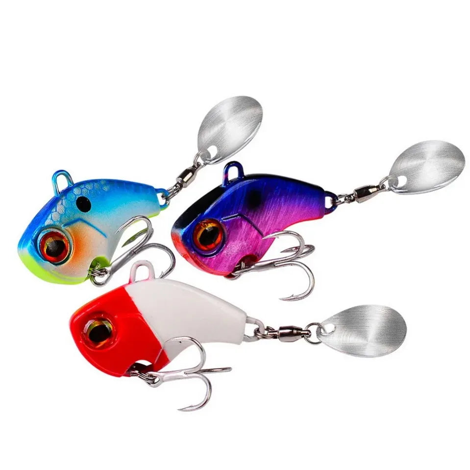 Rotating Metal VIB Lure – 6g, 15g, 28g | Vibration/Spinner/Spoon | Hard Bait | Winter Fishing | Artificial - Cast And Catch