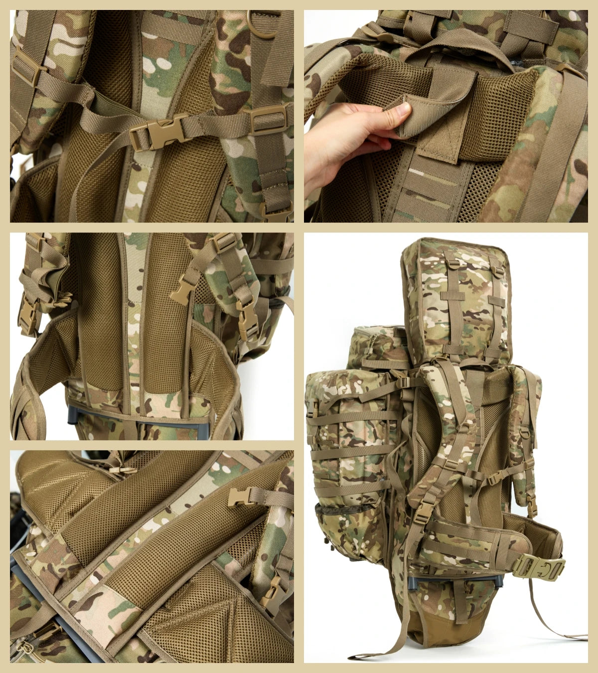 Military Sniper Backpack – 80L | Tactical Waterproof Pack | G4 Gun Scabbard | Rain Cover | Adjustable Frame | Elite Forces Certified - Cast And Catch
