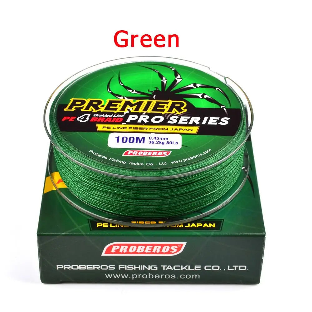 100m 4-Strand PE Braided Fishing Line – Multifilament | Strong, Durable & Portable | Sea Fishing Tackle Wire - Cast And Catch