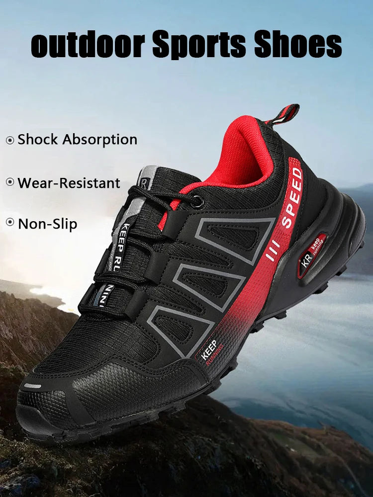 Men’s Hiking Shoes – Outdoor Rubber Sole | Non-Slip, Lightweight & Comfortable | Tactical Training & Travel Sports Shoes - Cast And Catch